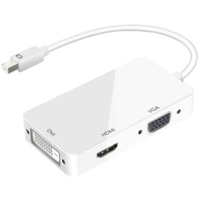 Відео адаптер, конвертер 3в1 з Mini DisplayPort на HDMI/VGA/DVI роз'єми Addap MDPA-02Mix, 4K / 1080P