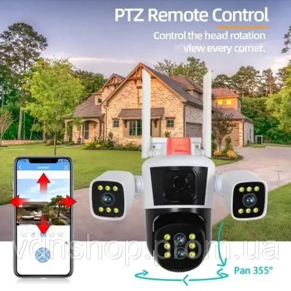 Камера IP спостереження Wifi 16 Мп 10-Х ZOOM вулична поворотна | Зображення 3