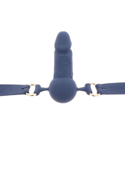 Кляп у вигляді фалоса Silicone Penis Ball Gag Blue Sex Aura | Зображення 2