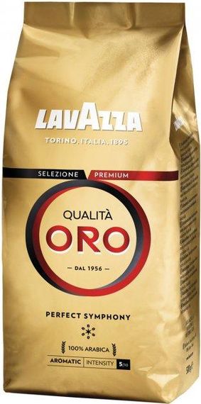 Кава в зернах Вага 500г Lavazza Qualita Oro 100% Арабіка Лавацца Оригінал золота Італія | Зображення 1