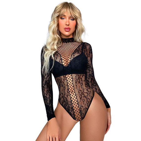 Боді-Сітка Babydoll 44 Чорний w572