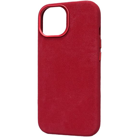 Чехол Denim with MagSafe для Apple iPhone 15 (6.1") Red | Зображення 1
