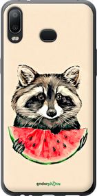 Чохол на Samsung Galaxy A6s Єнотик з кавуном "4605u-1604-2448"