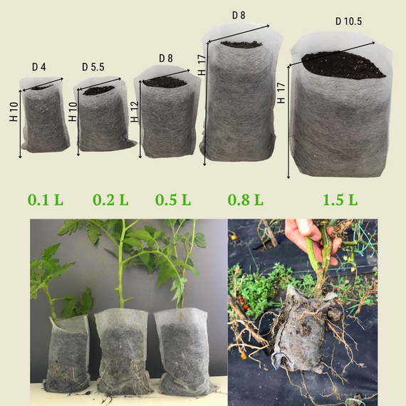 Мішечки для розсади біорозкладні 0.35л (12*12) із спанбонду | Зображення 5