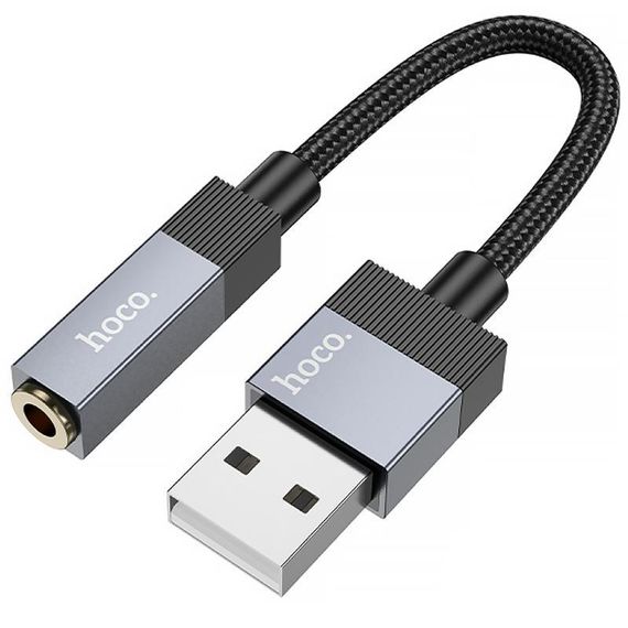 Перехідник Hoco UPA32D Clever USB to 3.5mm Black | Зображення 2
