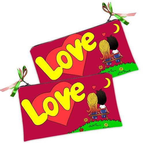 Косметичка жіноча Love вишневая 20х12 см (K_17LV004)