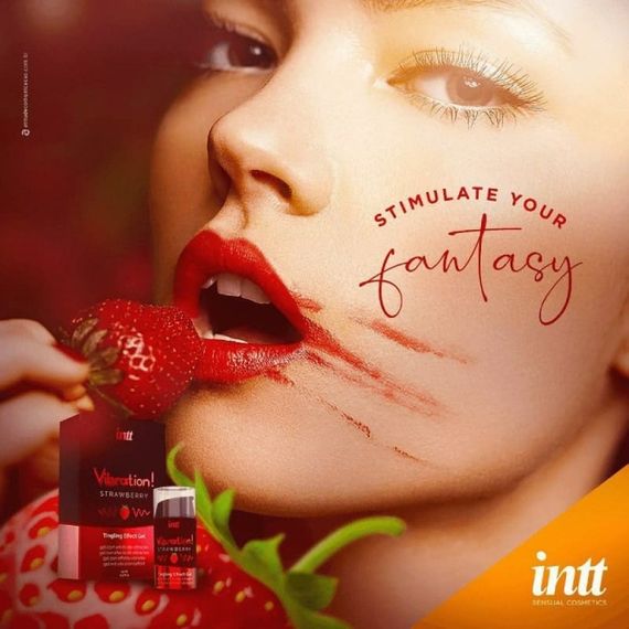Рідкий вібратор Intt Vibration Strawberry 15 мл | Зображення 1