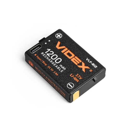 Акумулятор VLF-B12 Li-lon 3,7V 1200mAh захист (бл-1шт) Videx | Зображення 3