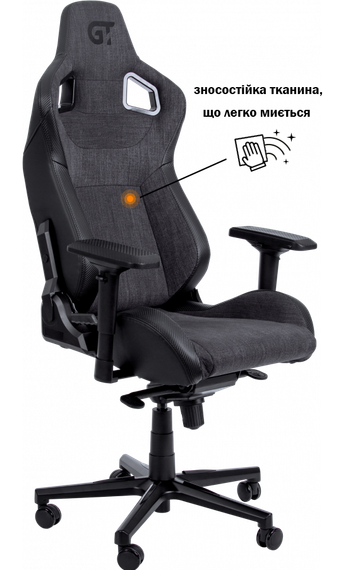 Кресло геймерское GT RACER X-8005 Dark GrayBlack | Зображення 4