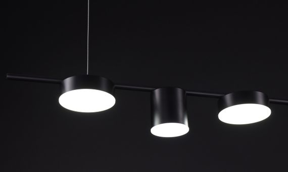 Люстра світлодіодна стельова LED світильник для квартири на стелю лед 27171 Чорний 42-72х12х122 см. | Зображення 9