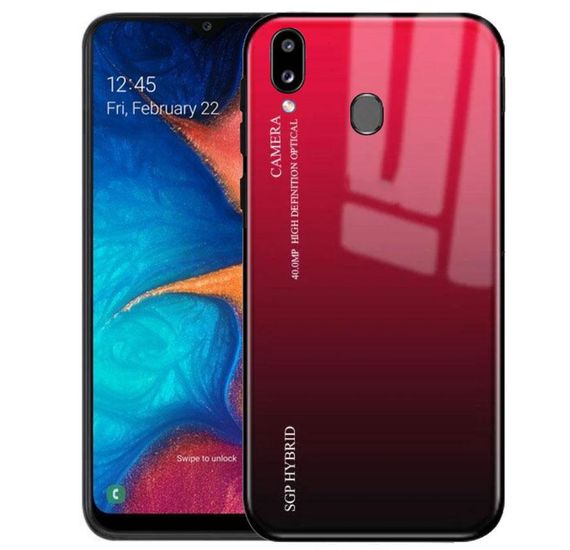 Чехол-бампер Primolux Gradient Glass для Samsung Galaxy A40 2019 (SM-A405) - Red