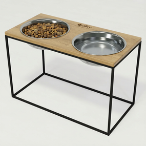 Миски на подставке для очень больших собак Hollky Base XXL40 (2 × 2,8 л) BXXL40-643240-BLNT