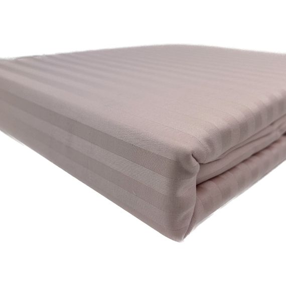Комплект постільної білизни SoundSleep Stripe Pudra сатин-страйп пудровий сімейний | Зображення 3