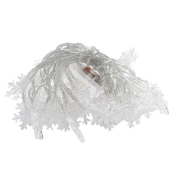 Гірлянда сніжинки 6 метрів 40 LED ламп Жовта USB | Зображення 1