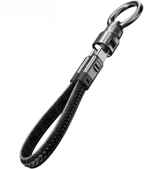 Кабель Primolux Type-C to Type-C PD3.1 240W 5A короткий з карабіном (брелоком) для зарядки - Black