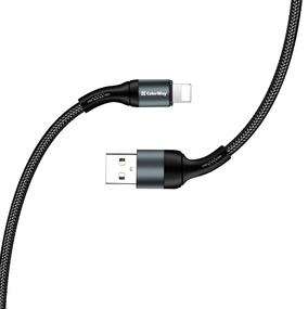 Кабель USB Lightning ColorWay CW-CBUL045-BK 2,4A 1м чорний