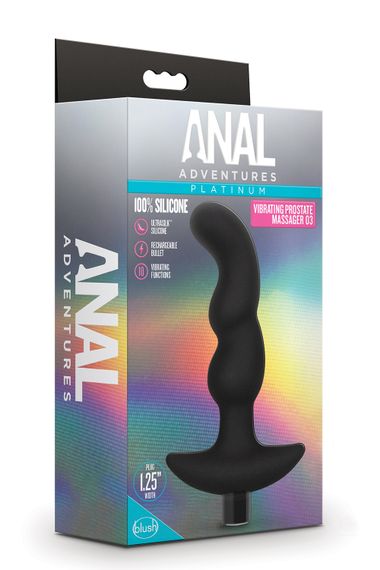 Масажер простати Blush Anal Adventures Platinum Silicone Vibrating | Зображення 1