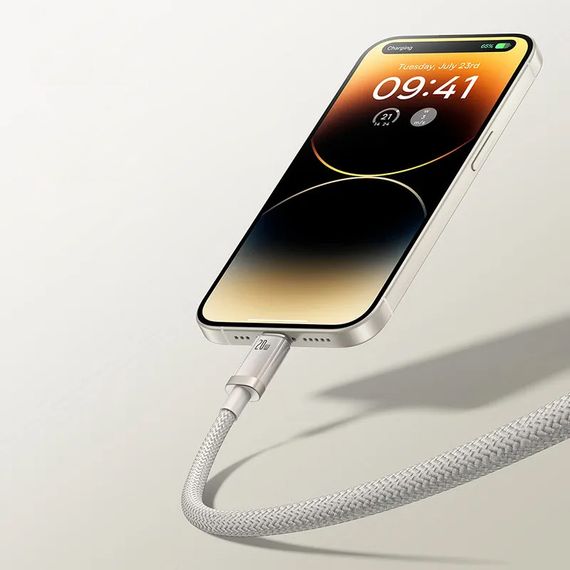 Дата кабель Baseus Titanium Alloy Fast Charging Type-C to Lightning 20W (1m) (P10378101) Galaxy Titanium Gold | Зображення 5