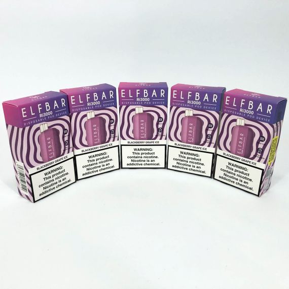 Elf Bar RI3000 5%. Ежевика Виноград (Blackberry Grape Ice) | Зображення 3