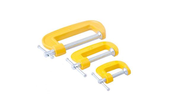 Набор струбцин G-тип Mastertool - 25 x 45 x 70 мм (3 шт.) (07-0300) | Зображення 3