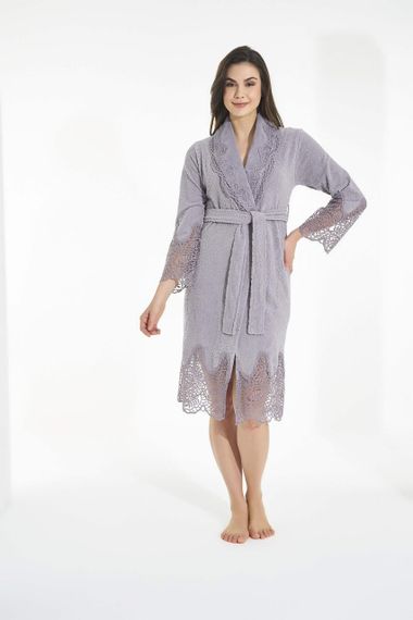 Жіночий трикотажний халат Nusa 0501 лавандовий М | Зображення 1