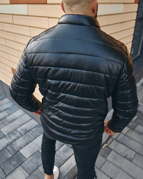 Кожанка Преміум чорний S L | Зображення 4