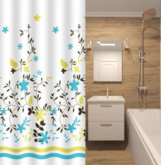 Шторка для ванної кімнати та душу тканинна Мій Дім Summer Time 180x200 см (NJ01551) | Зображення 1