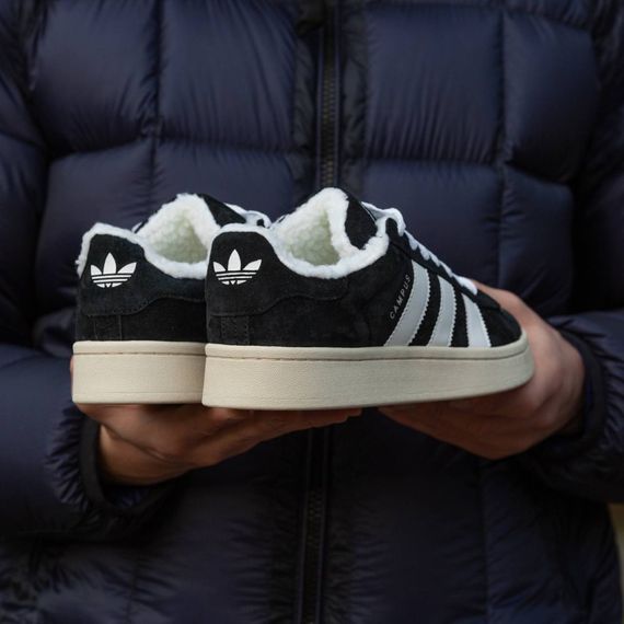 Зимові Adidas Campus Winter на хутрі  black\white | Зображення 5