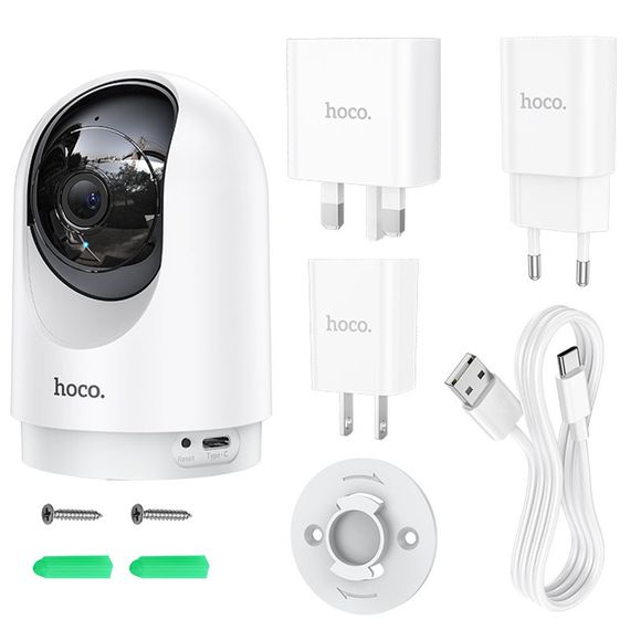 Камера видеонаблюдения Hoco D1 indoor PTZ HD White | Зображення 4