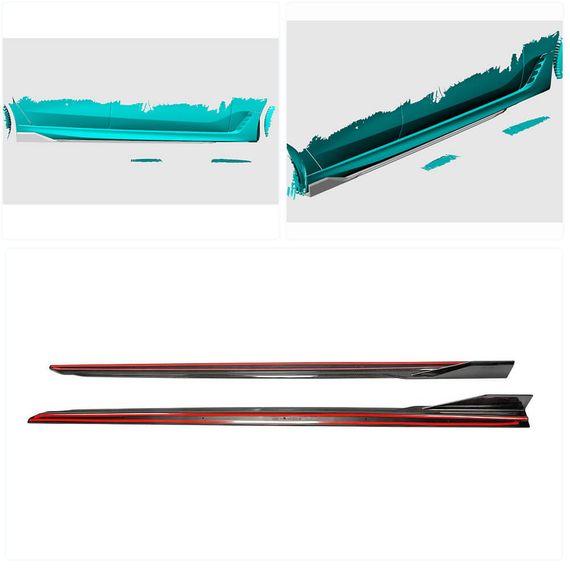 Накладки на пороги (для M-Sport, Карбон) для BMW 6 серия G32 2017- гг | Зображення 1