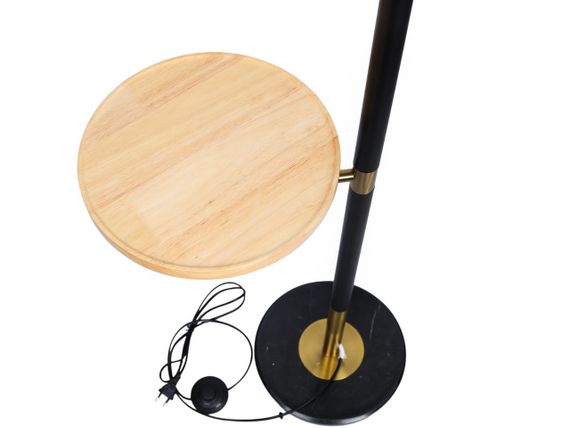 Торшер з абажуром зі столиком FE-32/1 E27 BK | Зображення 1