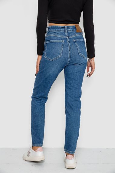 Джинси жіночі Mom-fit стрейч, колір синій, 244R1136 | Зображення 3