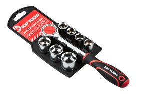 Набір змінних головок з тріскачкою Top Tools 3/8" 8 предметів 38D142