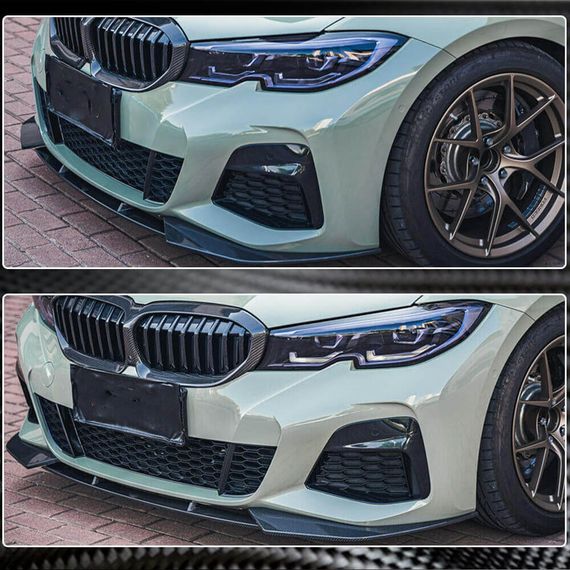 Накладка на передній бампер Lip SC-Style (для M-Sport 2018-2022, Карбон) для BMW 3 серія G20/21 2018- рр | Зображення 3