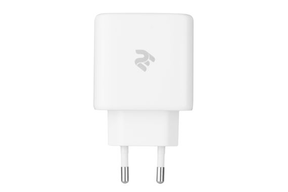 Зарядний пристрій 2E мережевий 65Вт 2хUSB-C/USB-A GAN PD/QC, білий (2E-WC3USB65W-W)