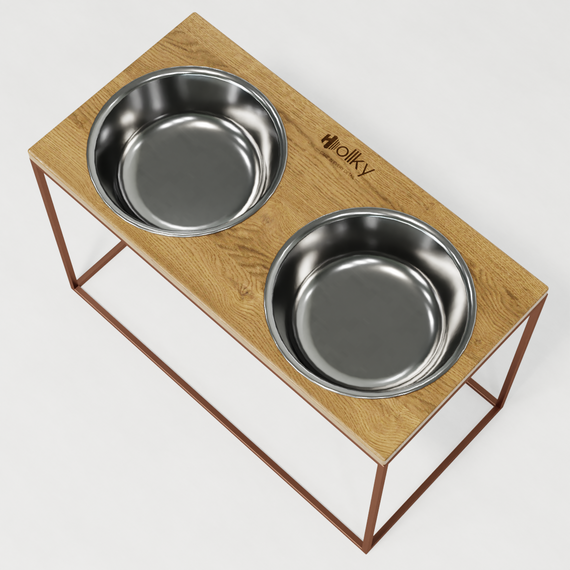 Миски на підставці для дуже великих собак Hollky Base XXL40 (2 × 2,8 л) BXXL40-643240-GLNT | Зображення 6