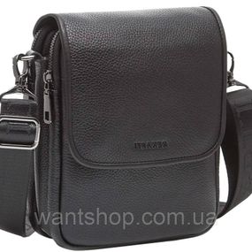 Чоловіча шкіряна сумка через плече Tiding Bag TM-76201 чорна