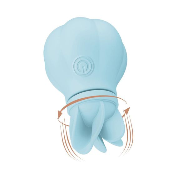 Вібратор Adrien Lastic Caress Blue з насадками для стимуляції ерогенних зон, які обертаються. | Зображення 1