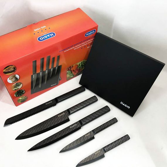 Універсальний кухонний ножовий набір Magio MG-1096 5 шт., набір ножів для кухні, набір кухарських ножів | Зображення 4