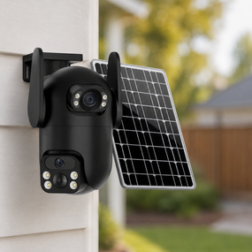 Камера відеоспостереження із сонячною панеллю AND VQ05-4G solar camepa app380 / Камера вулична 6.0 Мп