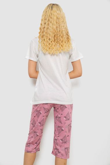 Пижама женская с принтом, цвет молочный, 243R10311 | Зображення 3