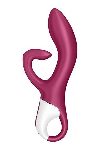 Вибратор кролик с тройным отростком Satisfyer Embrace me Berry, 2 мотора, диаметр 3,6 см | Зображення 1
