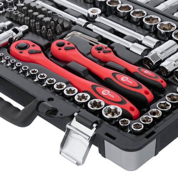 Професійний набір інструментів 1/4", 3/8", 1/2", 151 од., Cr-V INTERTOOL ET-7151 | Зображення 3