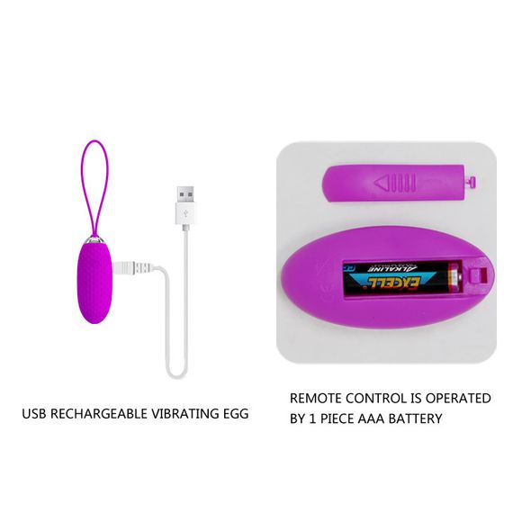 Віброяйце - Pretty Love Joannna Vibrating Egg Purple Sex Aura | Зображення 6