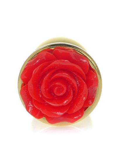 Анальна металева пробка Plug-Jewellery Gold PLUG ROSE- Red Sex Aura | Зображення 8