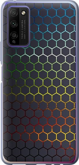 Чехол на Huawei Honor 30 Lite Переливающиеся соты "498u-2074-17620"