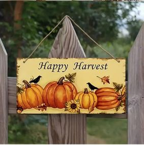 Табличка / постер  ( дерево) Гарного врожаяю/ "Happy Harvest "  декор