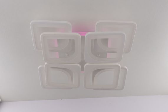 Люстра світлодіодна стельова LED світильник для квартири на стелю лед з пультом 25595 Білий 11х43х43 см. | Зображення 1