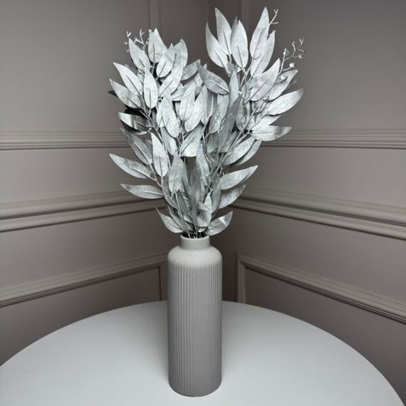 Рускус букет штучний, В-55 см 5шт/уп. Колір: срібний | Зображення 1