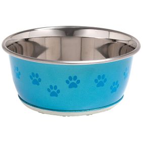 Миска для собак и котов Flamingo Bowl Selecta Paw с узором, 0.95 л